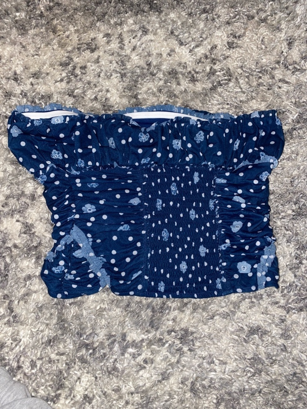 Free People Scottie Printed Tube in Pageant Blue Combo L - Picture 7 of 8